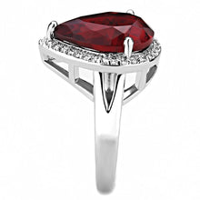 Load image into Gallery viewer, 3W1438 - Rhodium Brass Ring with Synthetic Synthetic Glass in Siam