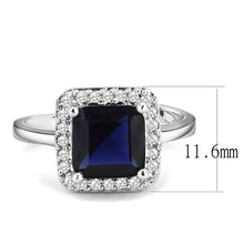 Load image into Gallery viewer, 3W143 - Rhodium Brass Ring with Synthetic Synthetic Glass in Montana