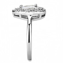 Load image into Gallery viewer, 3W1453 - Rhodium Brass Ring with AAA Grade CZ  in Clear