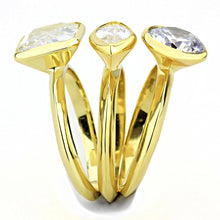 Load image into Gallery viewer, 3W1482 - Gold Brass Ring with AAA Grade CZ  in Clear