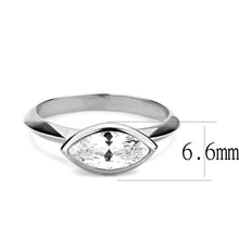 Load image into Gallery viewer, 3W1489 - Rhodium Brass Ring with AAA Grade CZ  in Clear