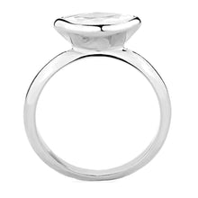 Load image into Gallery viewer, 3W1489 - Rhodium Brass Ring with AAA Grade CZ  in Clear