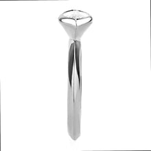Load image into Gallery viewer, 3W1489 - Rhodium Brass Ring with AAA Grade CZ  in Clear