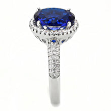 Load image into Gallery viewer, 3W1516 - Rhodium Brass Ring with Synthetic  in Montana