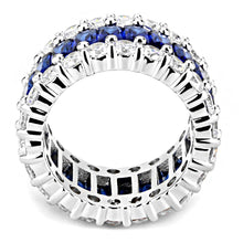 Load image into Gallery viewer, 3W1527 - Rhodium Brass Ring with Synthetic  in Montana