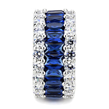 Load image into Gallery viewer, 3W1527 - Rhodium Brass Ring with Synthetic  in Montana