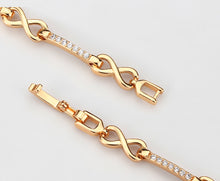 Load image into Gallery viewer, 3W1630 - Flash Rose Gold Brass Bracelet with AAA Grade CZ in Clear