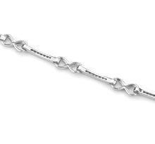 Load image into Gallery viewer, 3W1631 - Rhodium Brass Bracelet with AAA Grade CZ in Clear