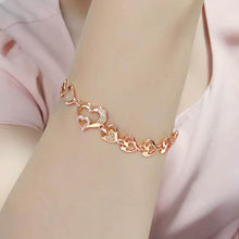 Load image into Gallery viewer, 3W1633 - Flash Rose Gold Brass Bracelet with AAA Grade CZ in Clear