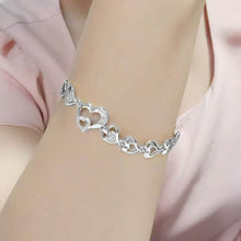 Load image into Gallery viewer, 3W1634 - Rhodium Brass Bracelet with AAA Grade CZ in Clear