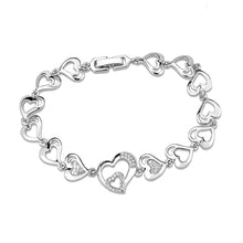 Load image into Gallery viewer, 3W1634 - Rhodium Brass Bracelet with AAA Grade CZ in Clear