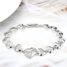 Load image into Gallery viewer, 3W1634 - Rhodium Brass Bracelet with AAA Grade CZ in Clear