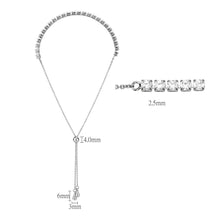 Load image into Gallery viewer, 3W1646 - Rhodium Brass Bracelet with AAA Grade CZ in Clear