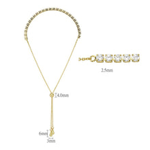Load image into Gallery viewer, 3W1647 - Gold Brass Bracelet with AAA Grade CZ in Clear