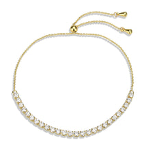 Load image into Gallery viewer, 3W1647 - Gold Brass Bracelet with AAA Grade CZ in Clear