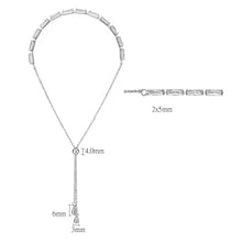 Load image into Gallery viewer, 3W1652 - Rhodium Brass Bracelet with AAA Grade CZ in Clear