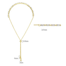 Load image into Gallery viewer, 3W1653 - Gold Brass Bracelet with AAA Grade CZ in Clear