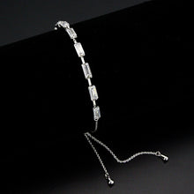 Load image into Gallery viewer, 3W1658 - Rhodium Brass Bracelet with AAA Grade CZ in Clear