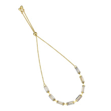 Load image into Gallery viewer, 3W1659 - Gold Brass Bracelet with AAA Grade CZ in Clear