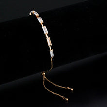 Load image into Gallery viewer, 3W1660 - Rose Gold Brass Bracelet with AAA Grade CZ in Clear