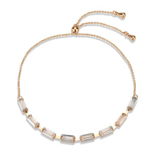 Load image into Gallery viewer, 3W1660 - Rose Gold Brass Bracelet with AAA Grade CZ in Clear