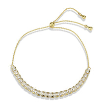 Load image into Gallery viewer, 3W1668 - Gold Brass Bracelet with AAA Grade CZ in Clear
