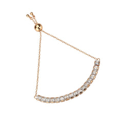 Load image into Gallery viewer, 3W1672 - Rose Gold Brass Bracelet with AAA Grade CZ in Clear