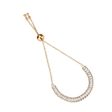 Load image into Gallery viewer, 3W1675 - Rose Gold Brass Bracelet with AAA Grade CZ in Clear
