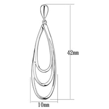 Load image into Gallery viewer, 3W349 - Rhodium Brass Earrings with No Stone