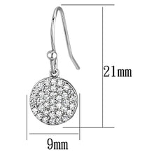 Load image into Gallery viewer, 3W369 - Rhodium Brass Earrings with AAA Grade CZ  in Clear