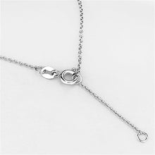 Load image into Gallery viewer, 3W424 - Rhodium Brass Necklace with AAA Grade CZ  in Clear