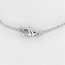 Load image into Gallery viewer, 3W440 - Rhodium Brass Necklace with AAA Grade CZ  in Clear