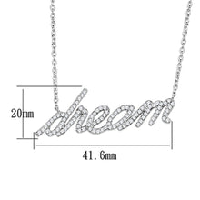 Load image into Gallery viewer, 3W455 - Rhodium Brass Necklace with AAA Grade CZ  in Clear