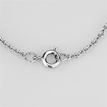 Load image into Gallery viewer, 3W455 - Rhodium Brass Necklace with AAA Grade CZ  in Clear