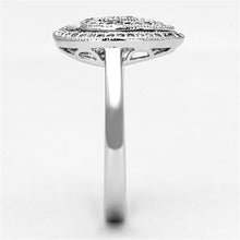 Load image into Gallery viewer, 3W463 - Rhodium Brass Ring with AAA Grade CZ  in Clear