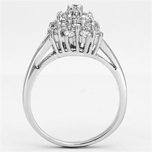 Load image into Gallery viewer, 3W479 - Rhodium Brass Ring with AAA Grade CZ  in Clear