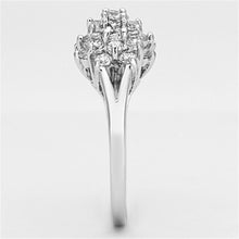 Load image into Gallery viewer, 3W479 - Rhodium Brass Ring with AAA Grade CZ  in Clear