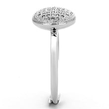 Load image into Gallery viewer, 3W502 - Rhodium Brass Ring with AAA Grade CZ  in Clear
