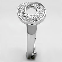 Load image into Gallery viewer, 3W503 - Rhodium Brass Ring with AAA Grade CZ  in Clear