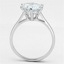 Load image into Gallery viewer, 3W514 - Rhodium Brass Ring with AAA Grade CZ  in Clear