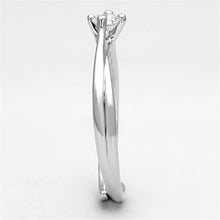 Load image into Gallery viewer, 3W520 - Rhodium Brass Ring with AAA Grade CZ  in Clear