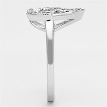 Load image into Gallery viewer, 3W524 - Rhodium Brass Ring with AAA Grade CZ  in Clear