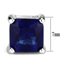 Load image into Gallery viewer, 3W535 - Rhodium Brass Earrings with Synthetic Synthetic Glass in Montana