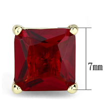 Load image into Gallery viewer, 3W536 - Gold Brass Earrings with Synthetic Synthetic Glass in Siam