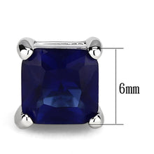 Load image into Gallery viewer, 3W542 - Rhodium Brass Earrings with Synthetic Synthetic Glass in Montana