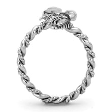 Load image into Gallery viewer, 3W563 - Rhodium Brass Ring with Top Grade Crystal  in Siam