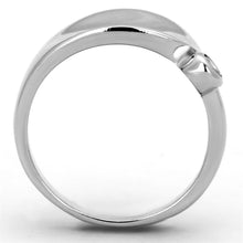 Load image into Gallery viewer, 3W566 - Rhodium Brass Ring with AAA Grade CZ  in Clear