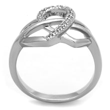 Load image into Gallery viewer, 3W569 - Rhodium Brass Ring with AAA Grade CZ  in Clear