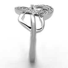Load image into Gallery viewer, 3W569 - Rhodium Brass Ring with AAA Grade CZ  in Clear