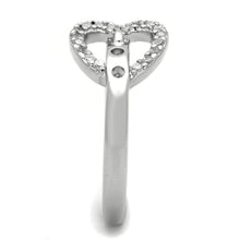 Load image into Gallery viewer, 3W573 - Rhodium Brass Ring with AAA Grade CZ  in Clear